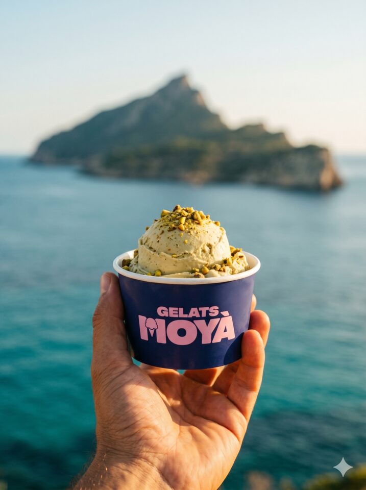 Gelats Moyà cup with sea view in Sant Elm, Mallorca